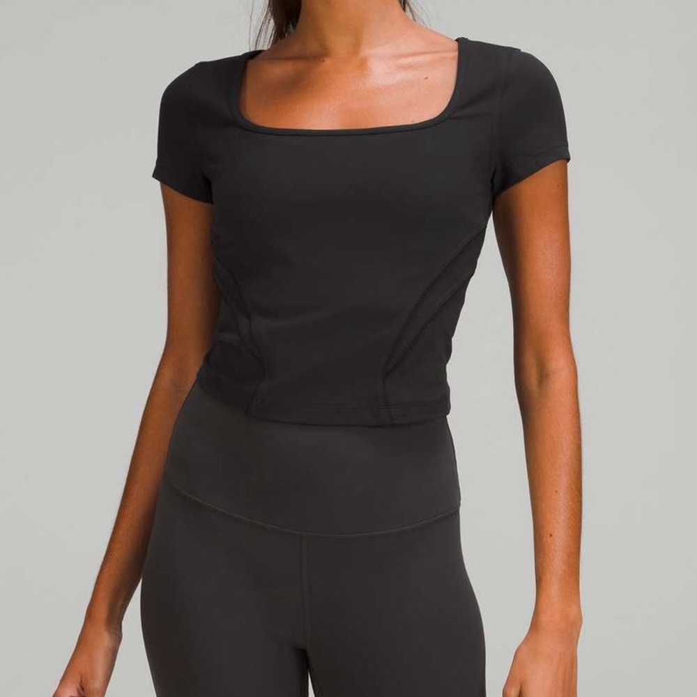 Lululemon Square Neck Mesh and Nulu Yoga T Shirt